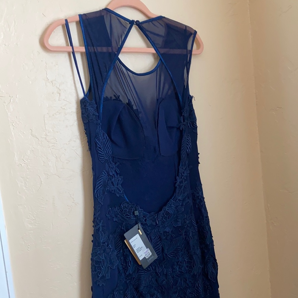 Stunning Backless Navy Gown - Picture 3 of 3